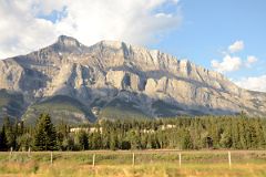 32 The Ridge From Mount Rundle 1 Descends To Banff From Trans Canada Highway Between Canmore and Banff In Summer Early Morning.jpg